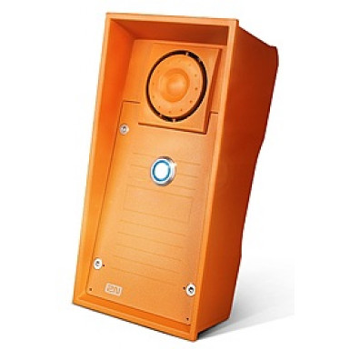 2N Helios Safety - аналоговый домофон, 1 кнопка, оранжевый усиленный корпус