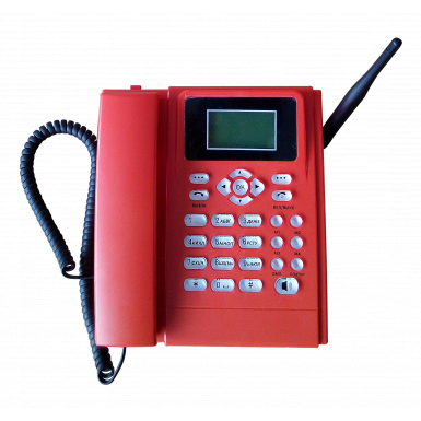 Kammunica-GSM-Phone - стационарный GSM телефон, BabyCall, ЖКД, внешняя антенна, аккумулятор, красный корпус