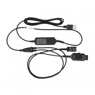 JPL BL-11-USB+P - шнур-переходник QD на USB 2.0 для подключения двух гарнитур к телефону
