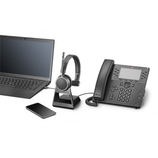 Plantronics Voyager 4210 Office-2 — бездротова гарнітура для стаціонарного телефону, ПК та мобільних пристроїв (Bluetooth, USB-C)