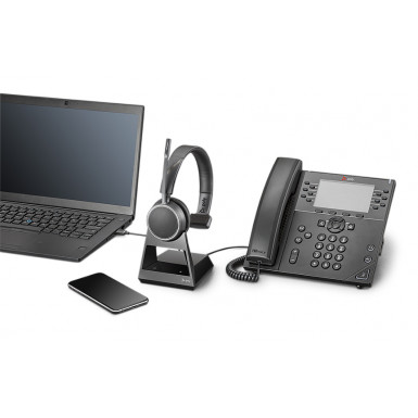 Plantronics Voyager 4210 Office-2 — бездротова гарнітура для стаціонарного телефону, ПК та мобільних пристроїв (Bluetooth, USB-C)