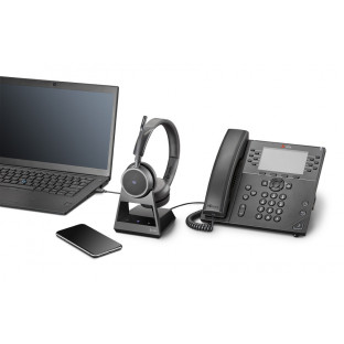 Plantronics Voyager 4220 Office-2 — бездротова гарнітура для стаціонарного телефону, ПК та мобільних пристроїв (Bluetooth, Microsoft Teams, USB-C)