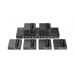 Lenkeng LKV728P - розгалужувач-подовжувач 1*8 HDMI, 4K@30Гц, CAT6, до 70 метрів