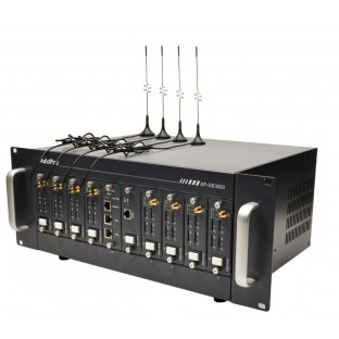 AddPac AP-GS3500, GSM-VoIP-шлюз (шасси, процессор, блок питания) с портами 2 x10/100Mbps Ethernet (SIP & H.323), 8 слотов, расширение до 32 GSM каналов, возможность установки дублирующего блока питания