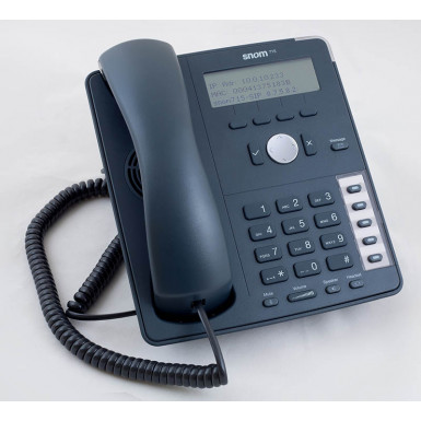 snom 715 - IP-телефон 4-х строчный монохромный дисплей с подсветкой, SIP, русиф., POE, 5 клавиш BLF, без блока питания